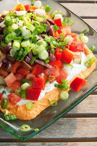 Easy Entertaining - Layered Mediterranean Dip w/ Summer Fresh Hummus ...