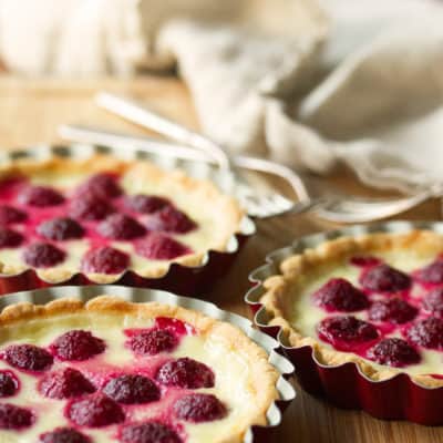 Individual Raspberry Custard Tarts - Crumb: A Food Blog